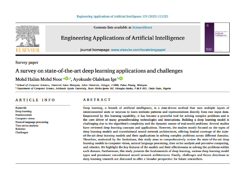 Featured image of post 论文阅读_2025_A survey on state-of-the-art deep learning applications and challenges