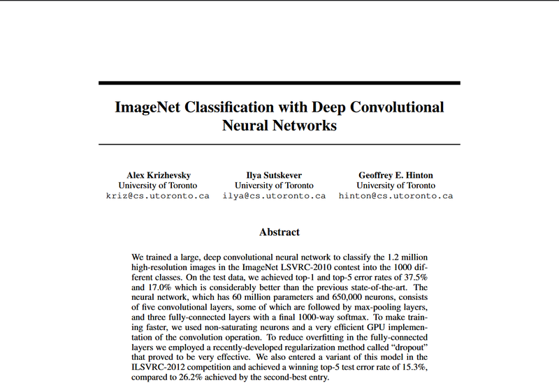 Featured image of post 论文阅读_2012_ImageNet Classification with Deep Convolutional Neural Networks